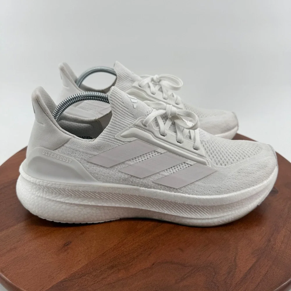 Adidas Ultraboost 5X Knit Upper Road Running Shoes Triple White JH7252  Women 11